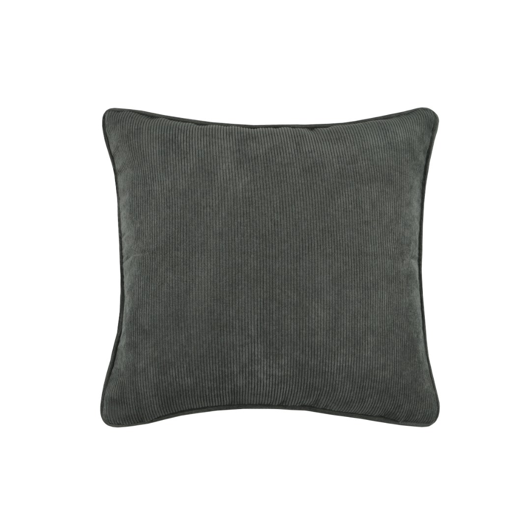 ANTON SOFT CORD CUSHION KAKI / PETROL