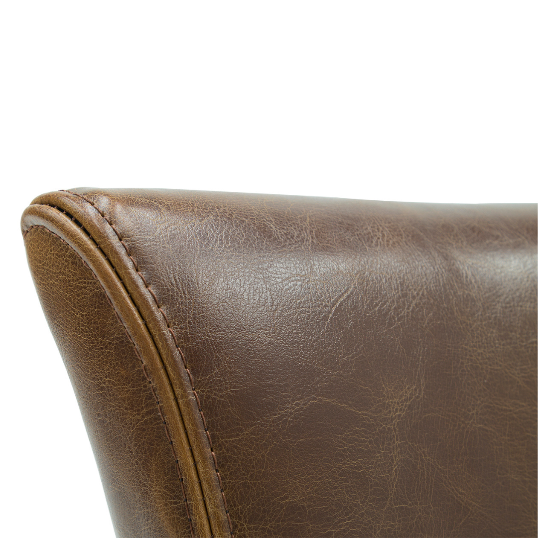 TAN LEATHER DINING CHAIR