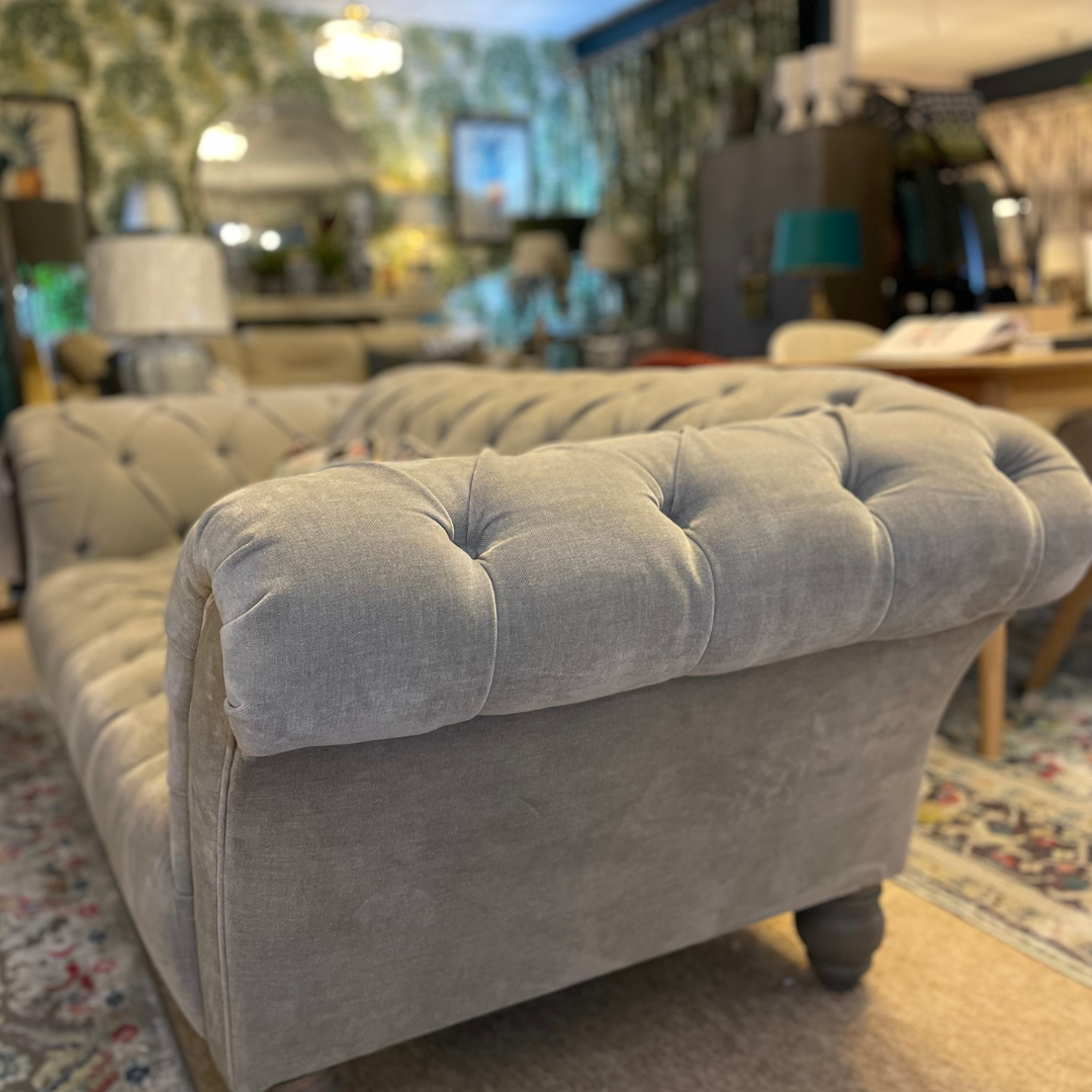 Grey Chesterfield 3-4 Seater Sofa Further Reduced