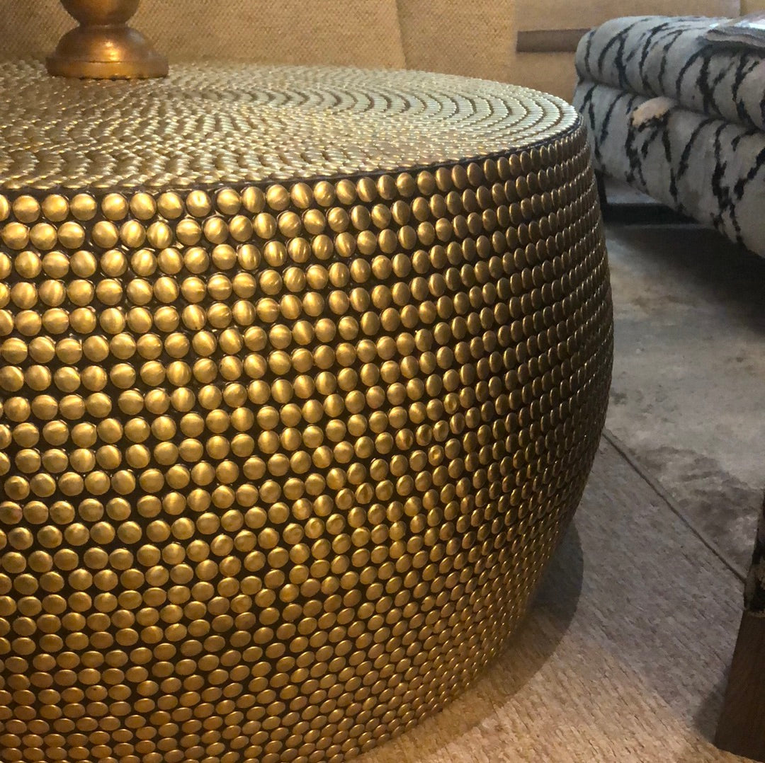 BRASS STUD COFFEE TABLE