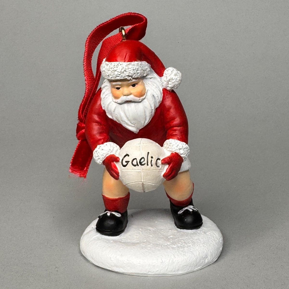 Santa with Gaelic football tree decoration