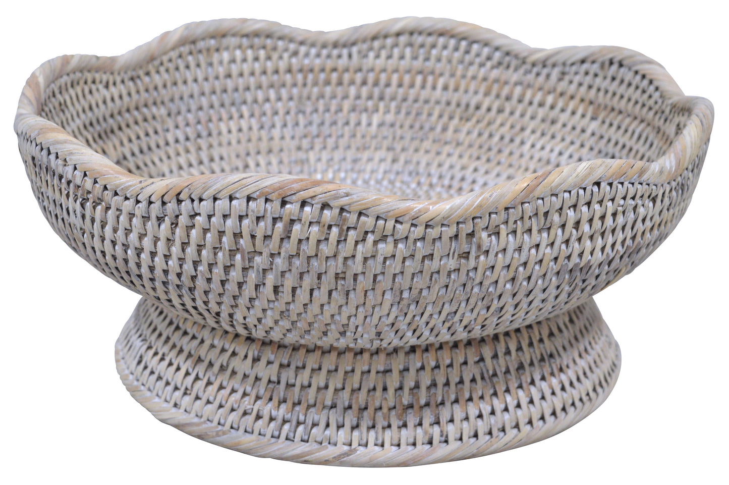 Scallop Fruit Bowl - Natural White Wash