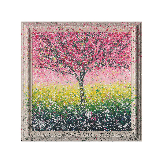 Splash Hand Painted Tree Framed Art