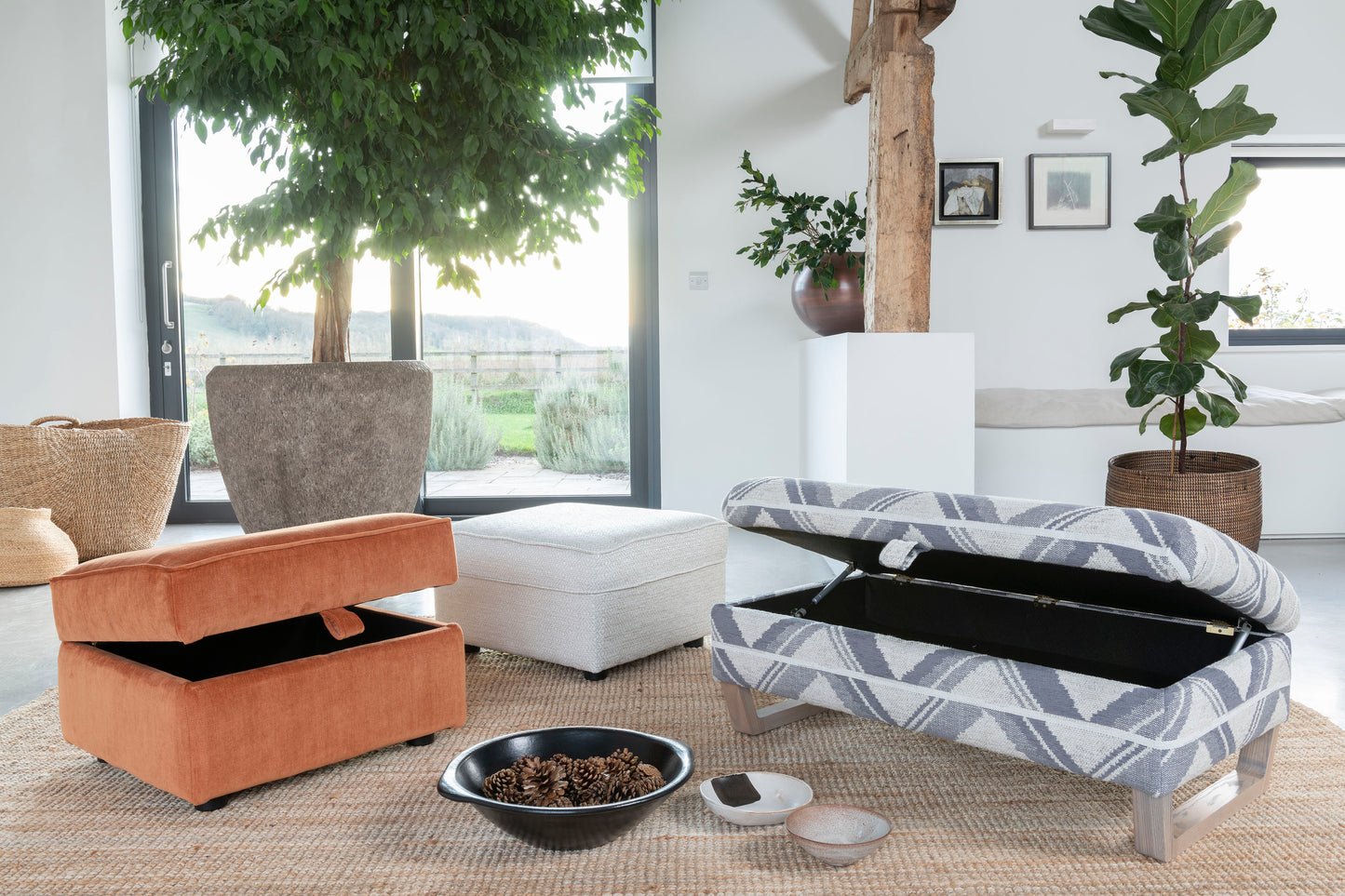 ottomans storage stools