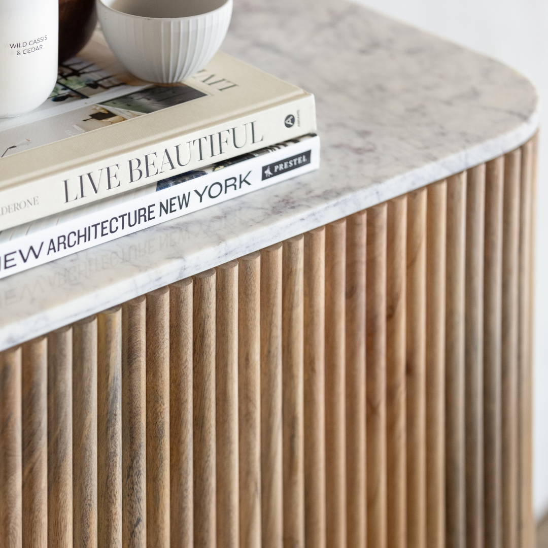 MARBLE SIDEBOARD BLANCO