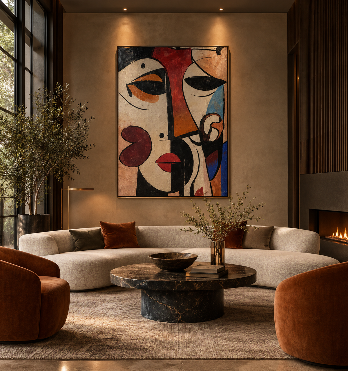 Broken Reflections Abstract Canvas