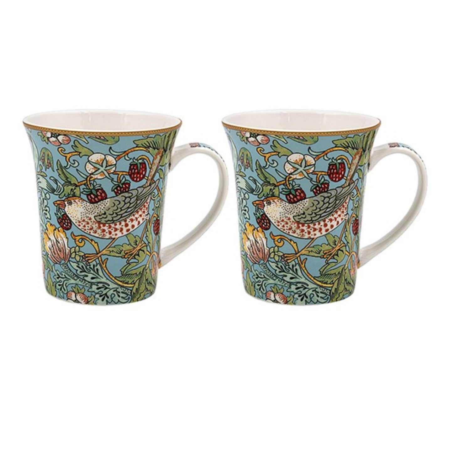William Morris Strawberry Thief Mug Set of 2