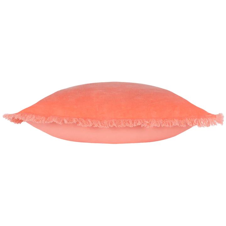 Archie Velvet Cushion Coral