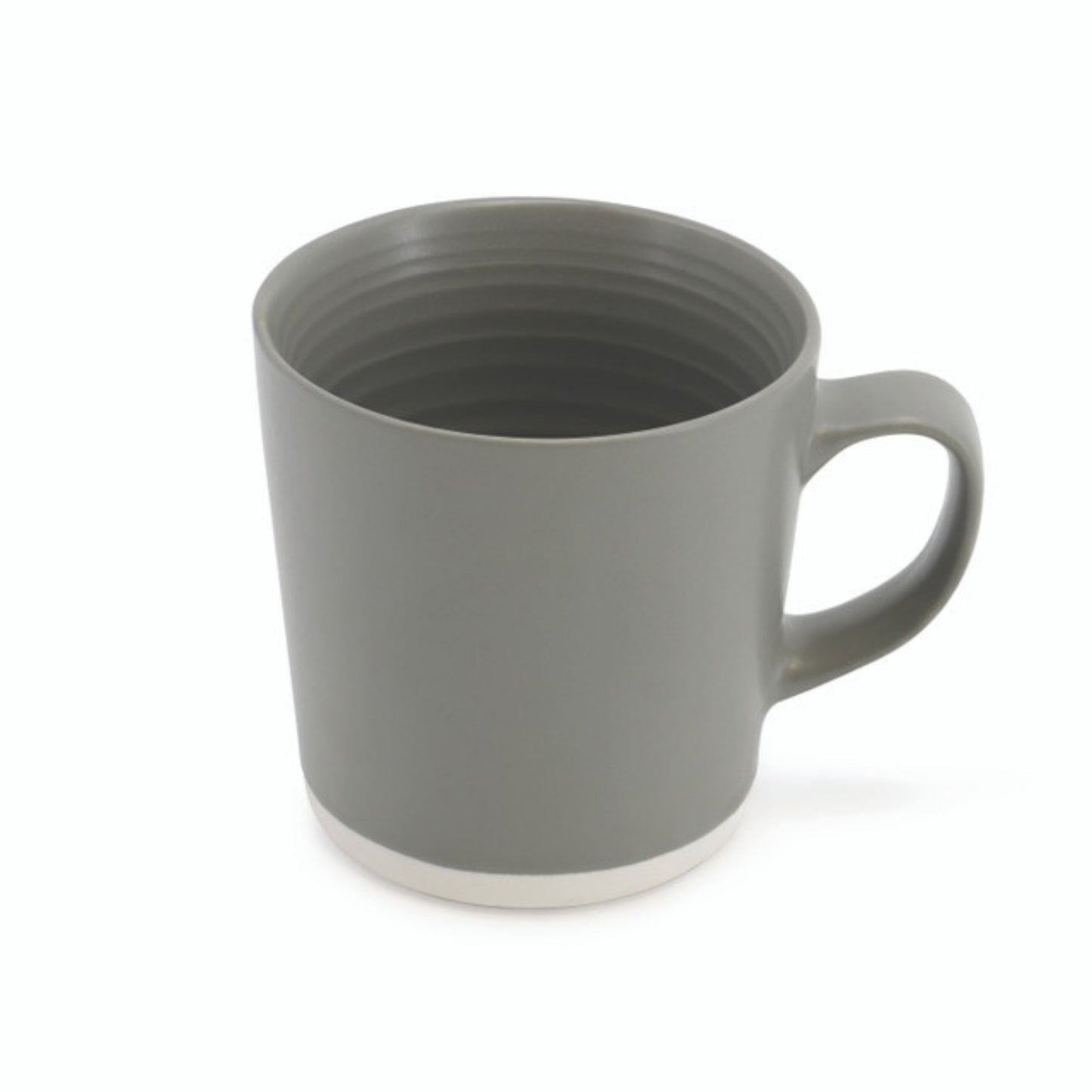 Green mug on a white background