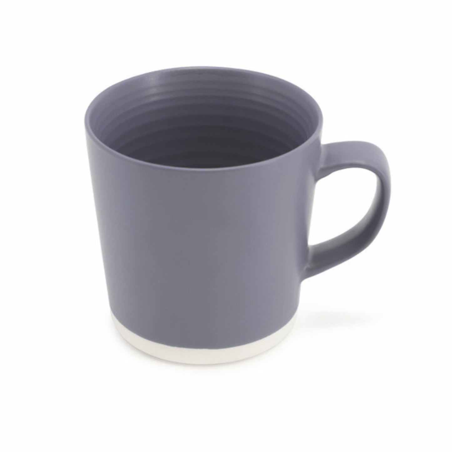 Grey mug on a white background