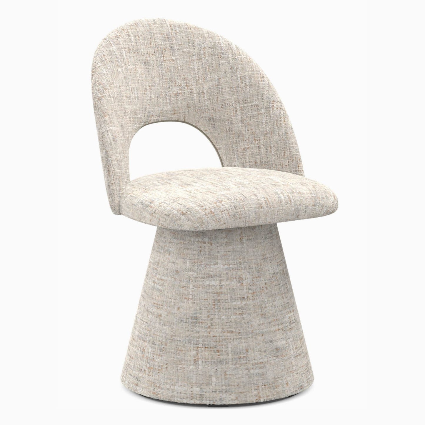 Modern chair with a textured design on a white background
