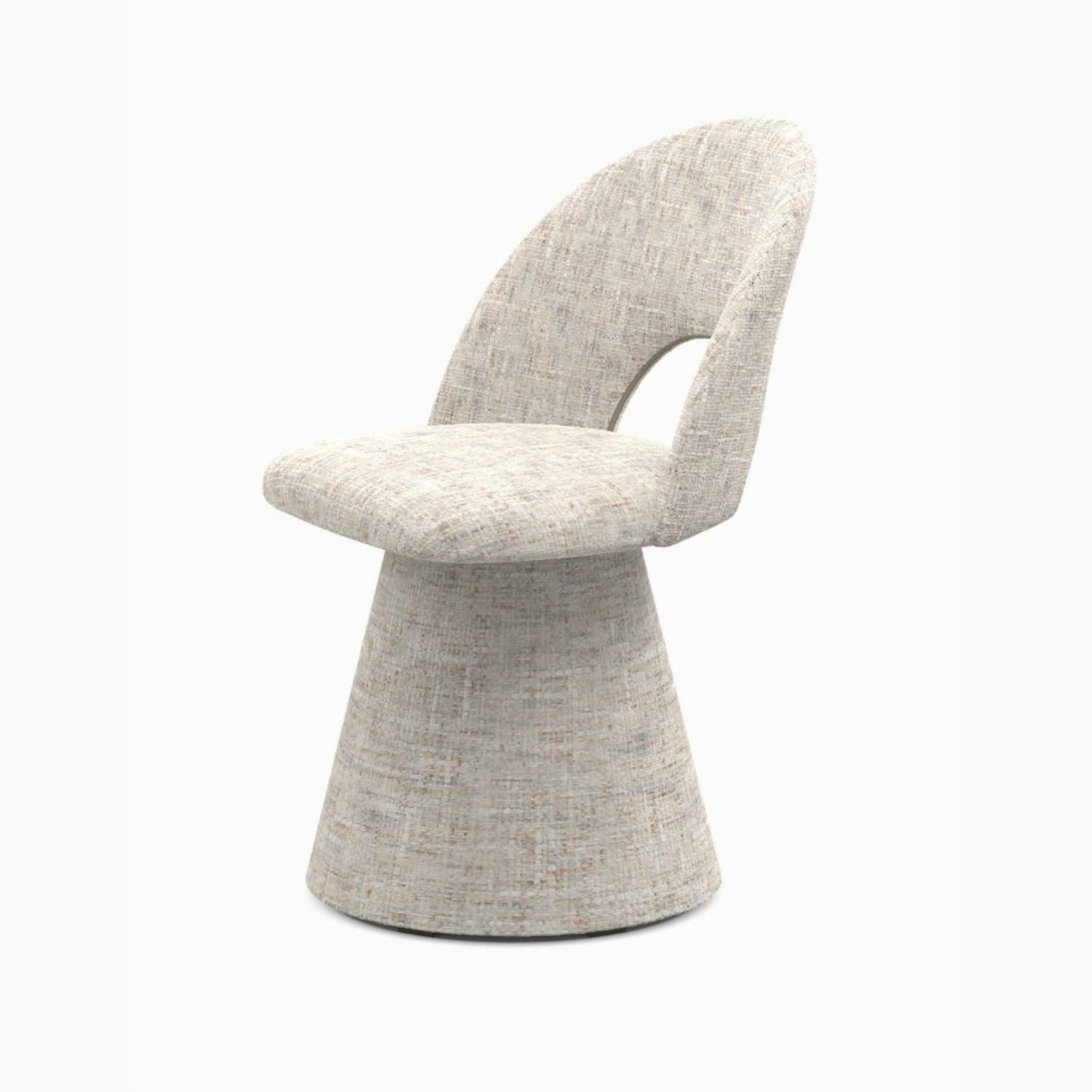 Gray textured chair on a white background