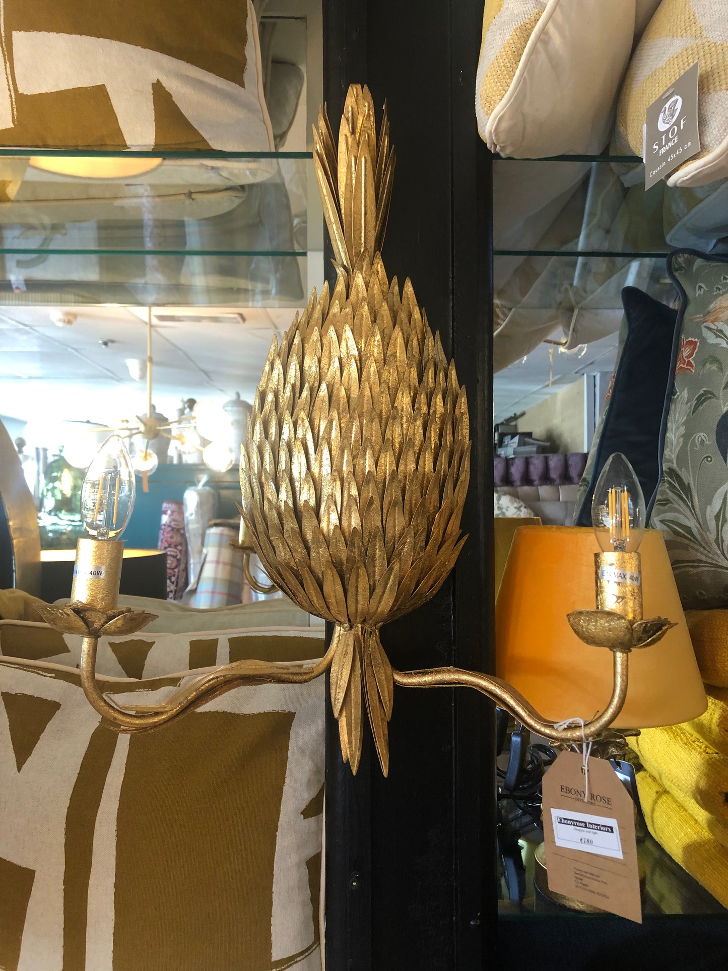 PINEAPPLE GOLD WALL LIGHT