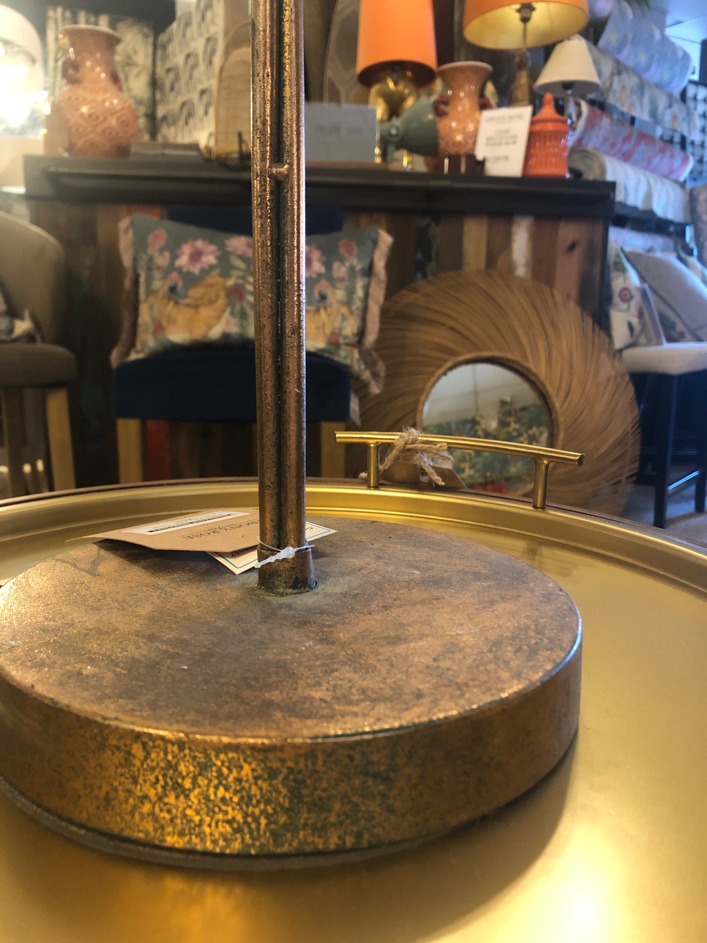 GOLD PALM TREE TABLE LAMP
