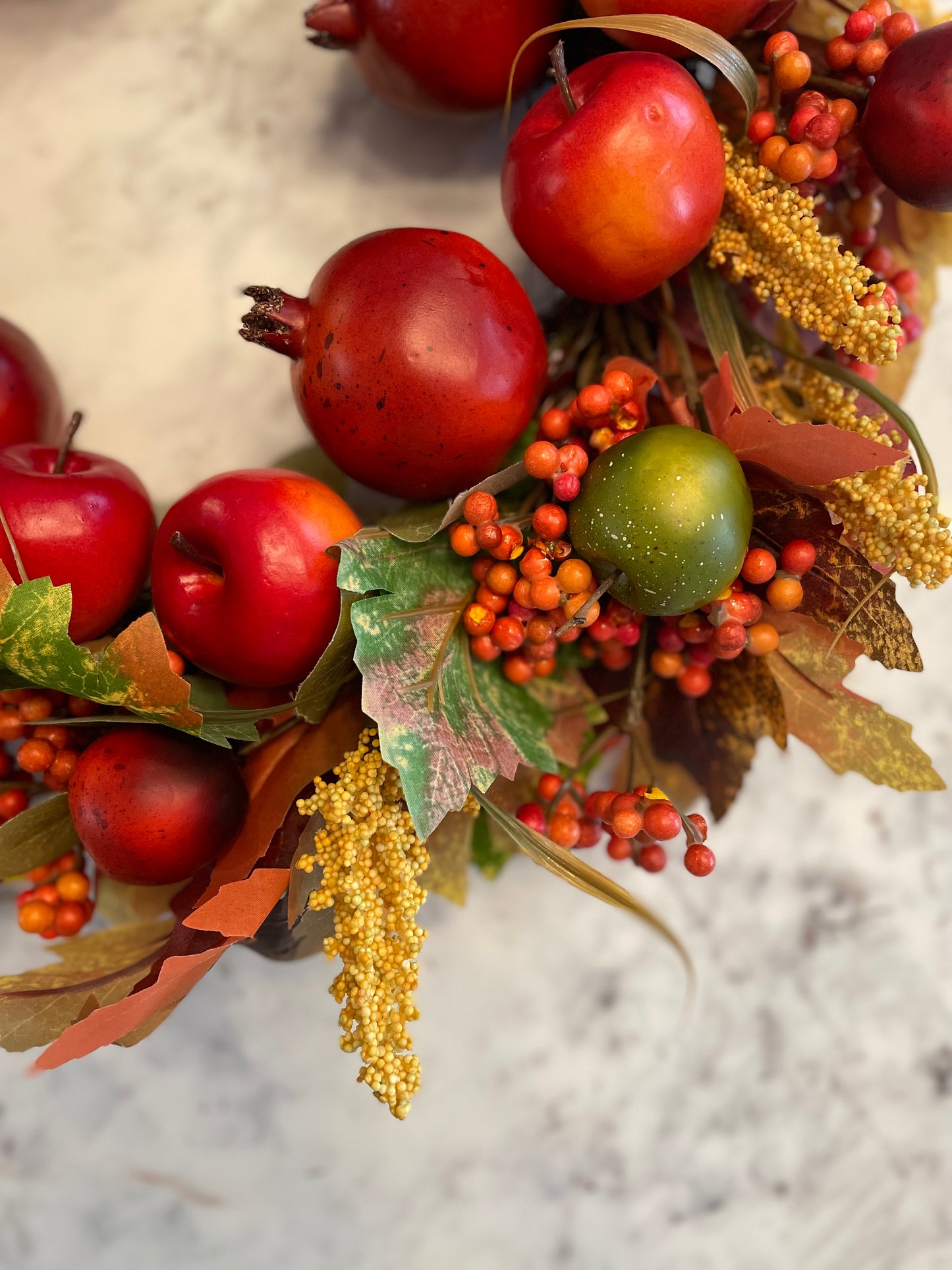 AUTUMN POMEGRANATE & APPLE WREATH