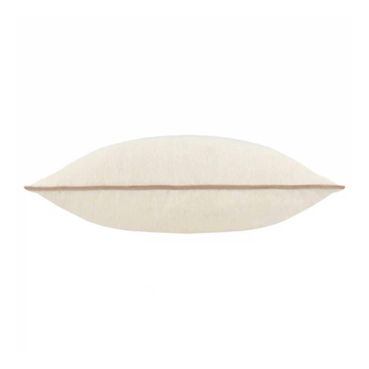 Beige pillow on a white background