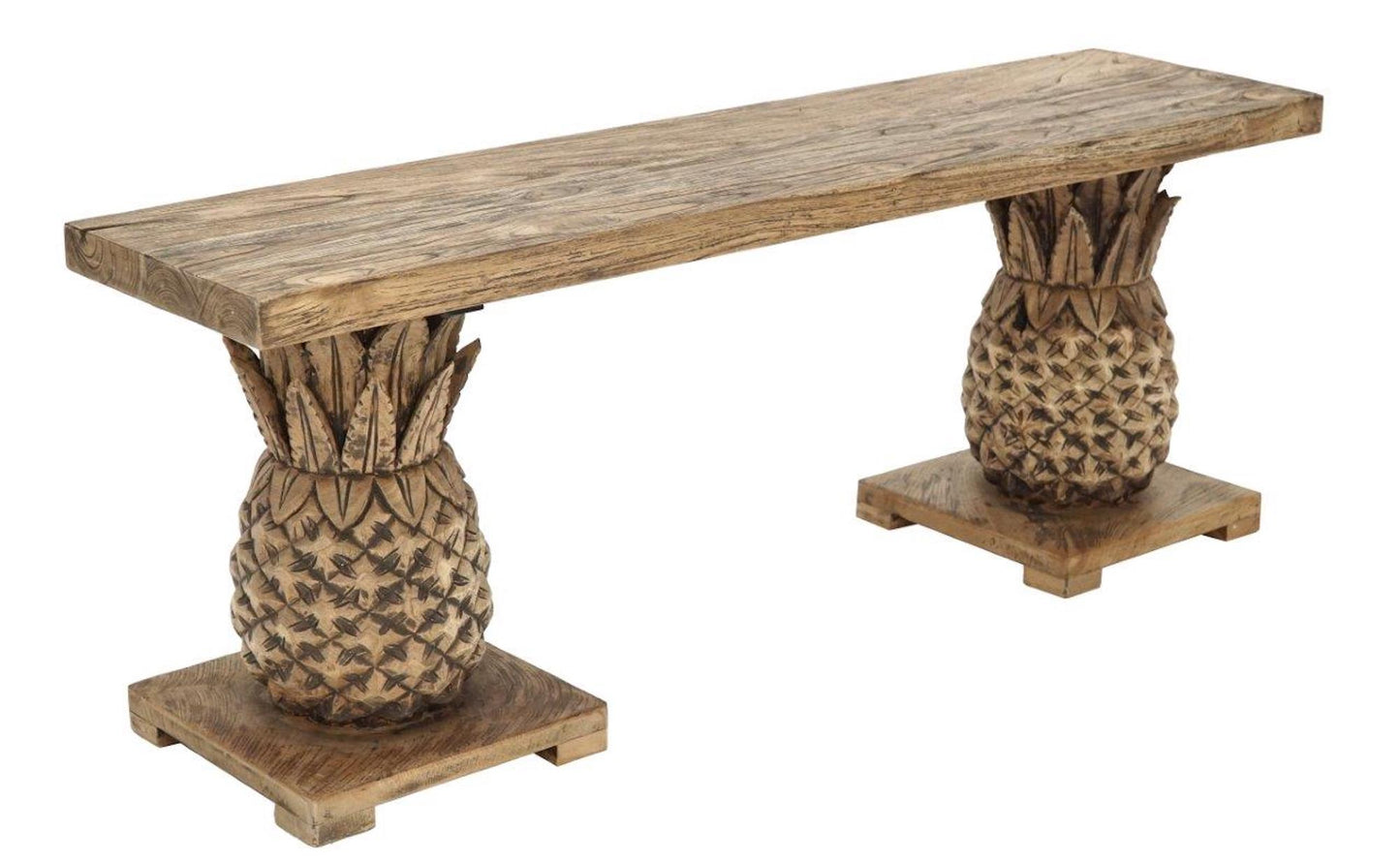PINEAPPLE WOOD BENCH SEAT