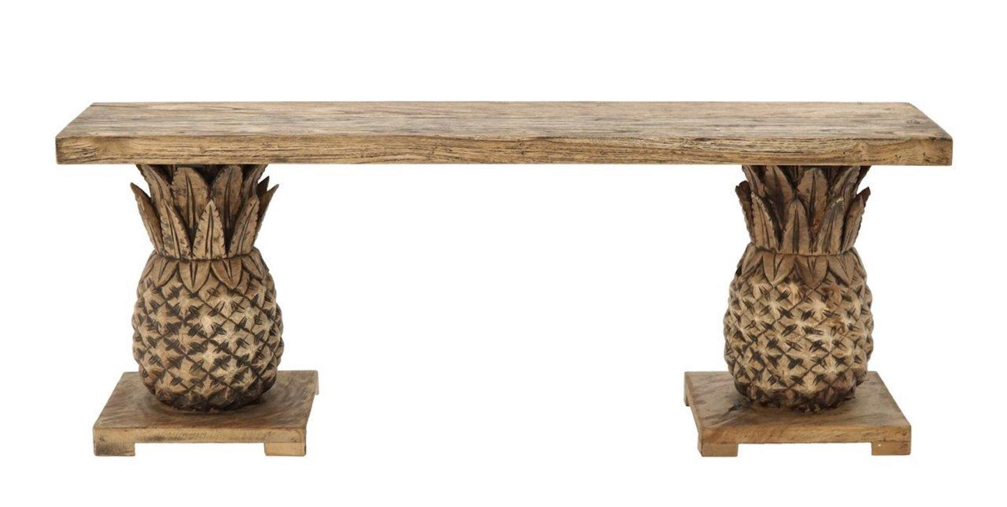 PINEAPPLE WOOD BENCH SEAT