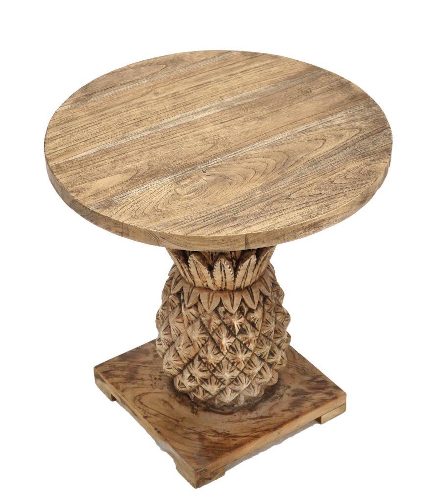 PINEAPPLE WOOD LAMP TABLE