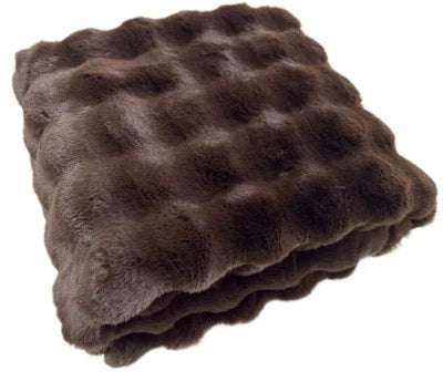 Raffles Chocolate Faux Fur Throw