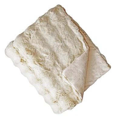 Raffles Natural Faux Fur Throw