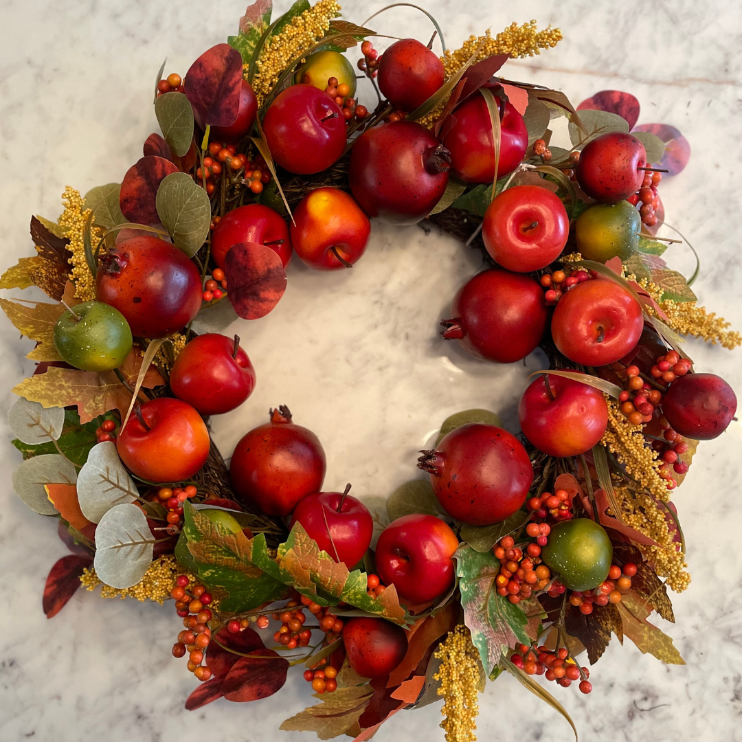 AUTUMN POMEGRANATE & APPLE WREATH