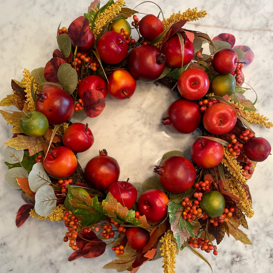 Pomegranate & Apple Wreath