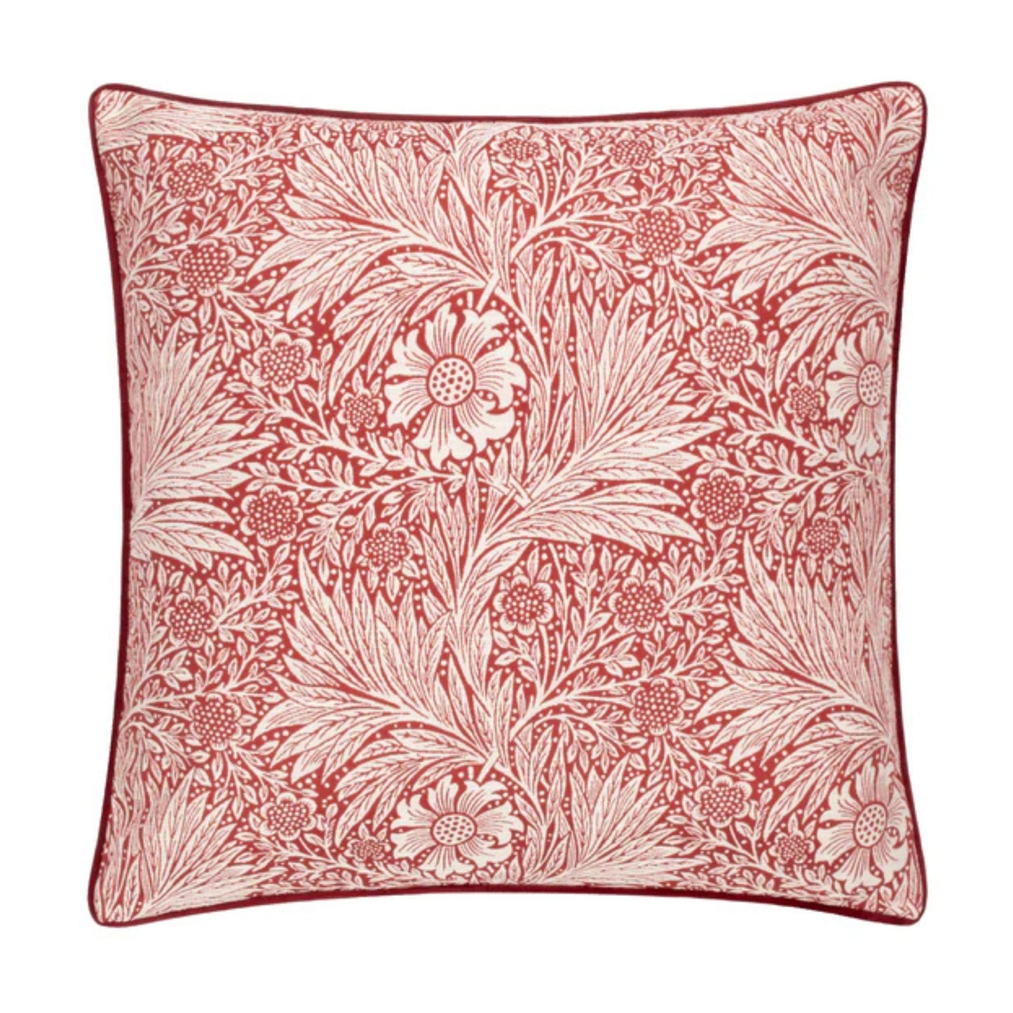William Morris Piped Jacquard Marigold Cushion Russet