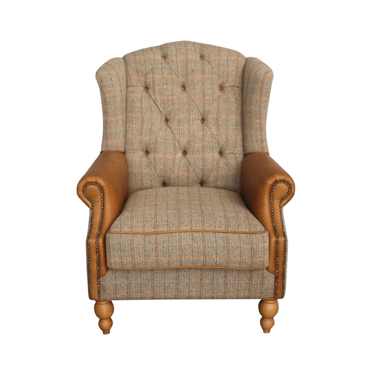 Dale Wing Armchair in Harrington Tweed