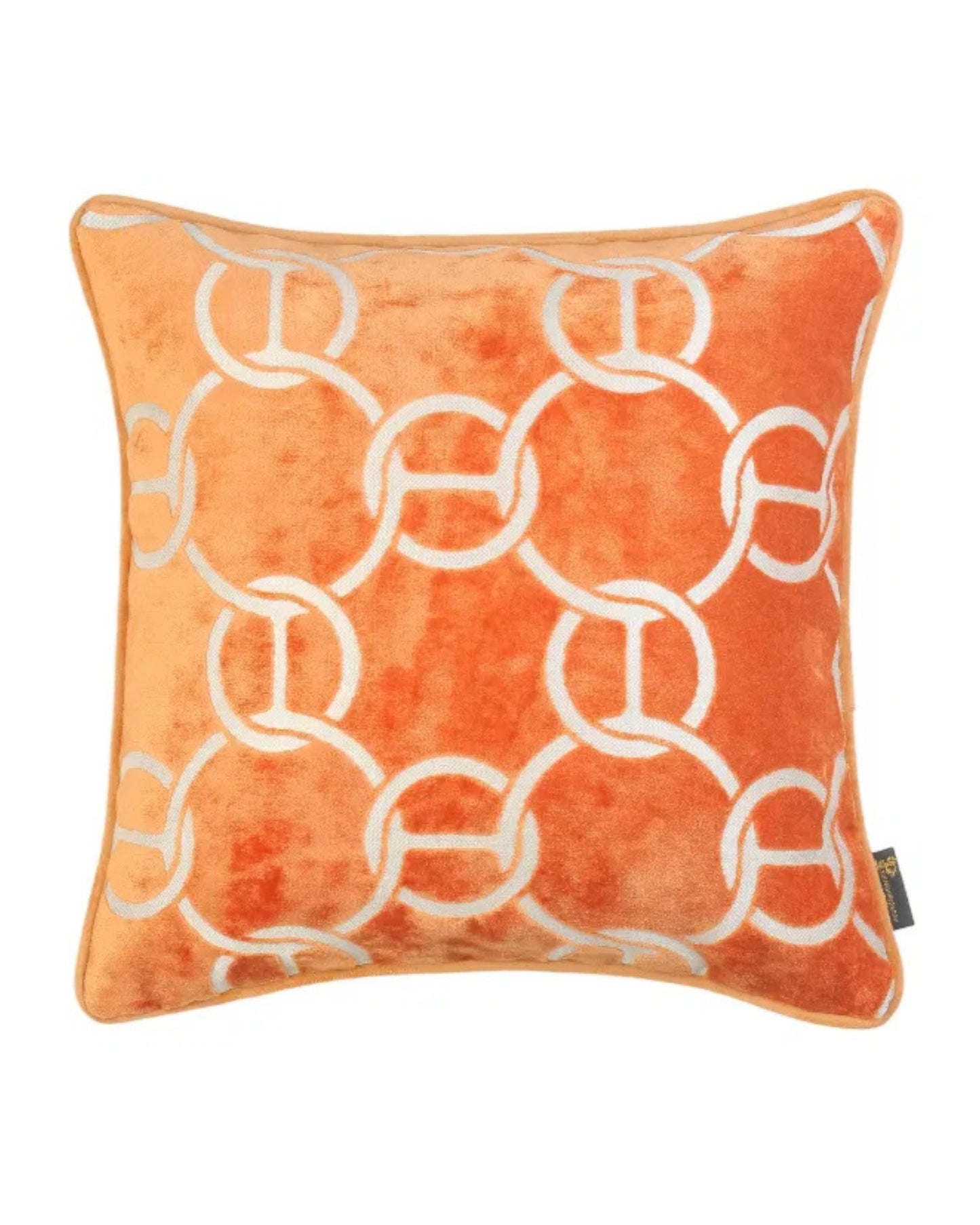 Hook Up Orange Velvet Cushion