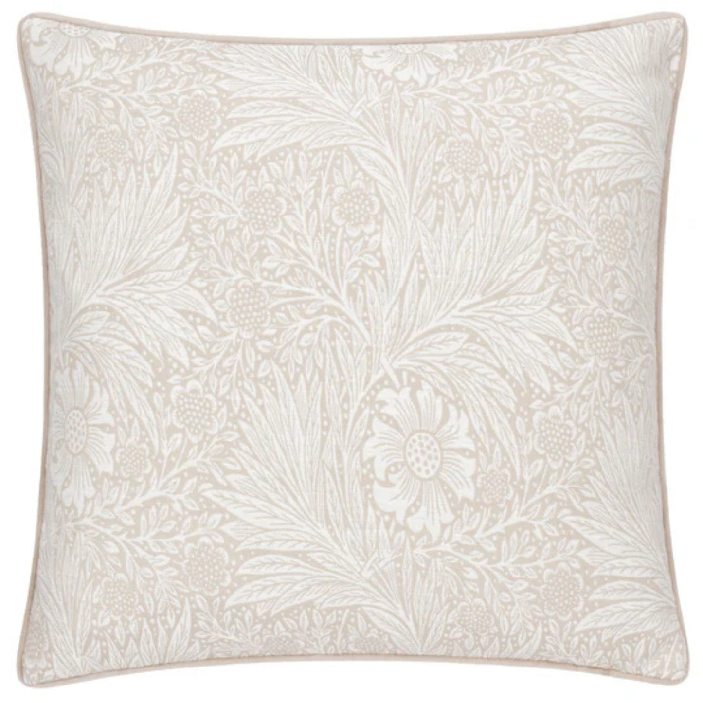 Decorative pillow with floral pattern on a white background