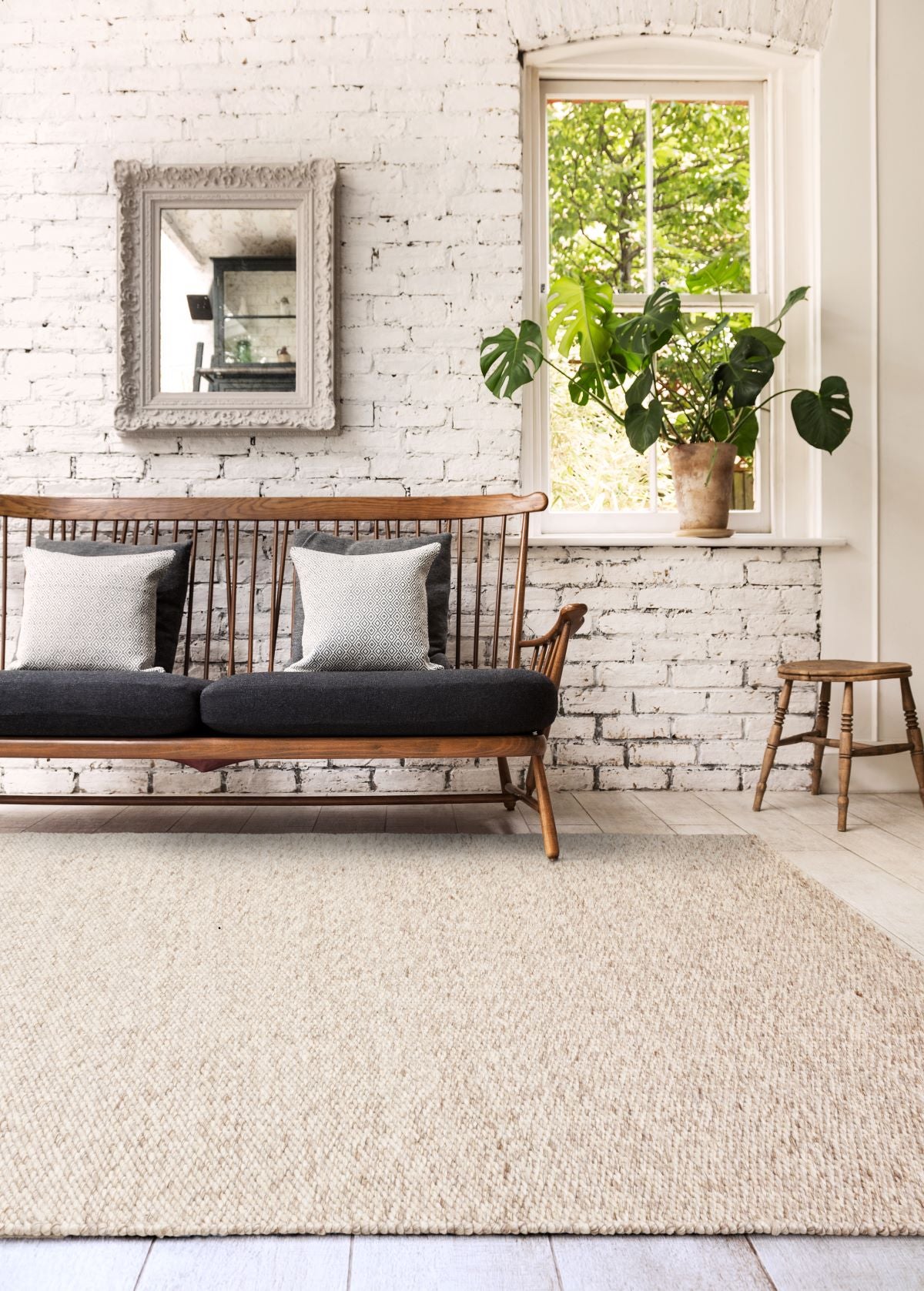 Zander Oyster Handwoven Rug