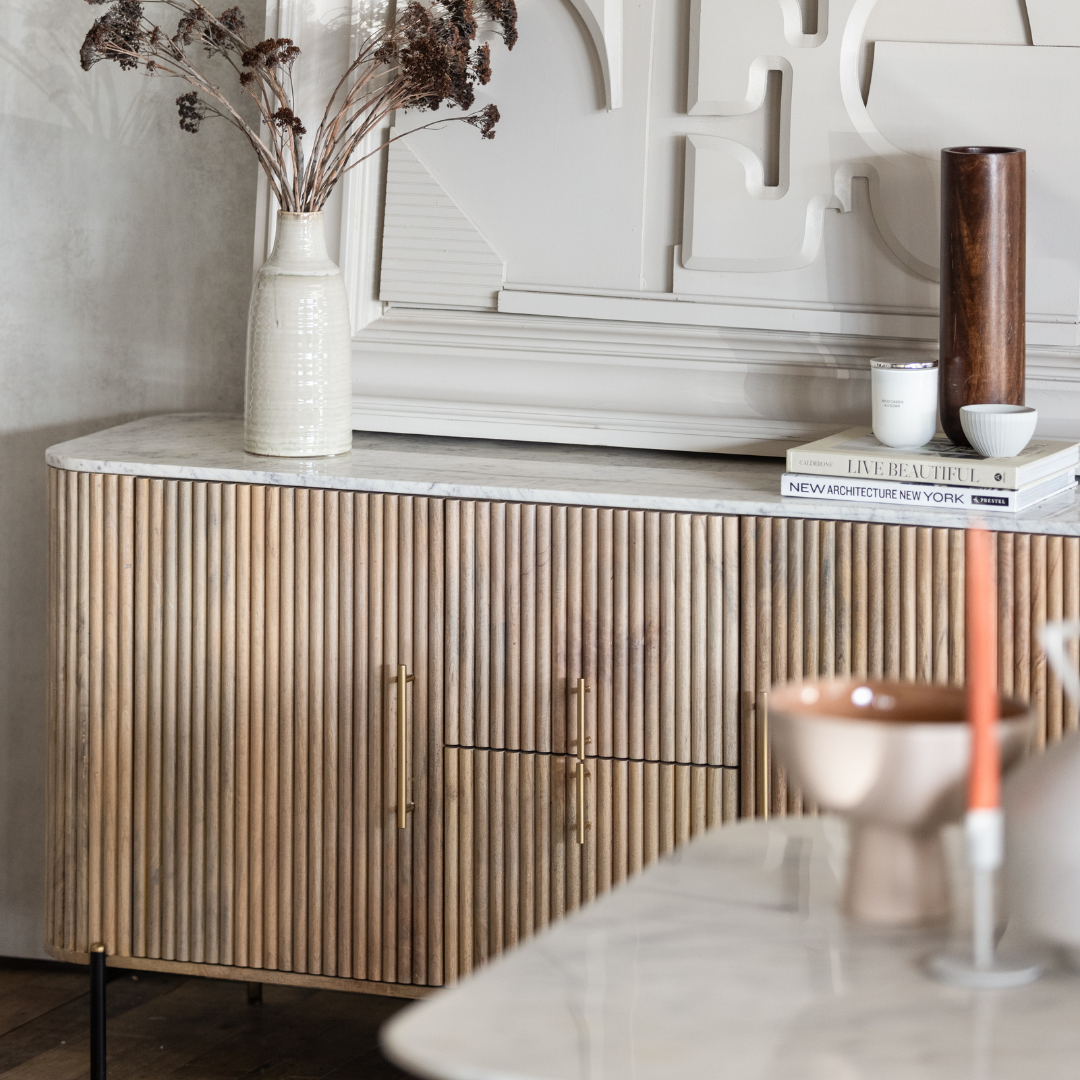MARBLE SIDEBOARD BLANCO