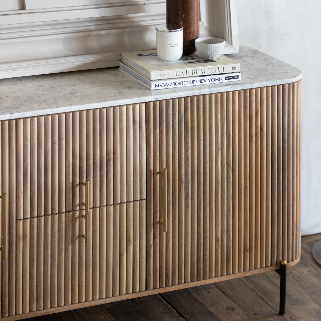 MARBLE SIDEBOARD BLANCO