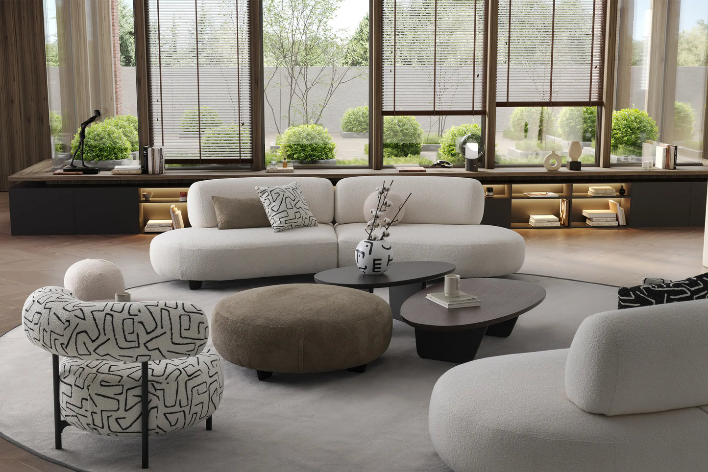Bonbon Modular Sofa, Chair, Pouf