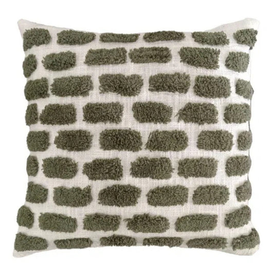 Ridge Tufted Dash Design Cushion 43x43cm