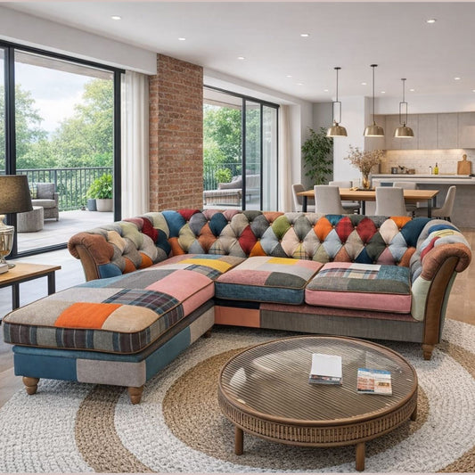 Bramble Patchwork 3 Seater Chaise Sofa NEW PRICE