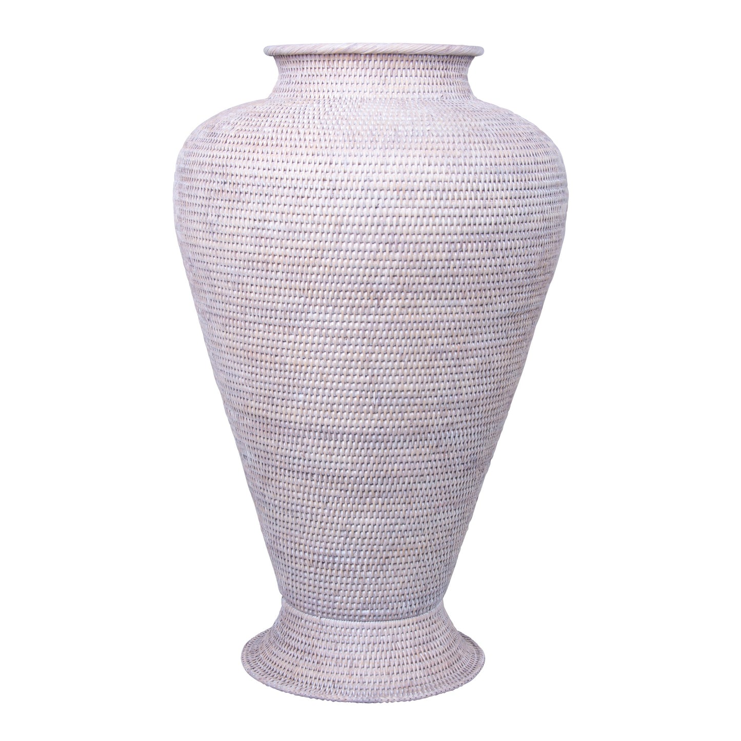 Large Rattan Egypt Flower Pot - Natural White Wash
