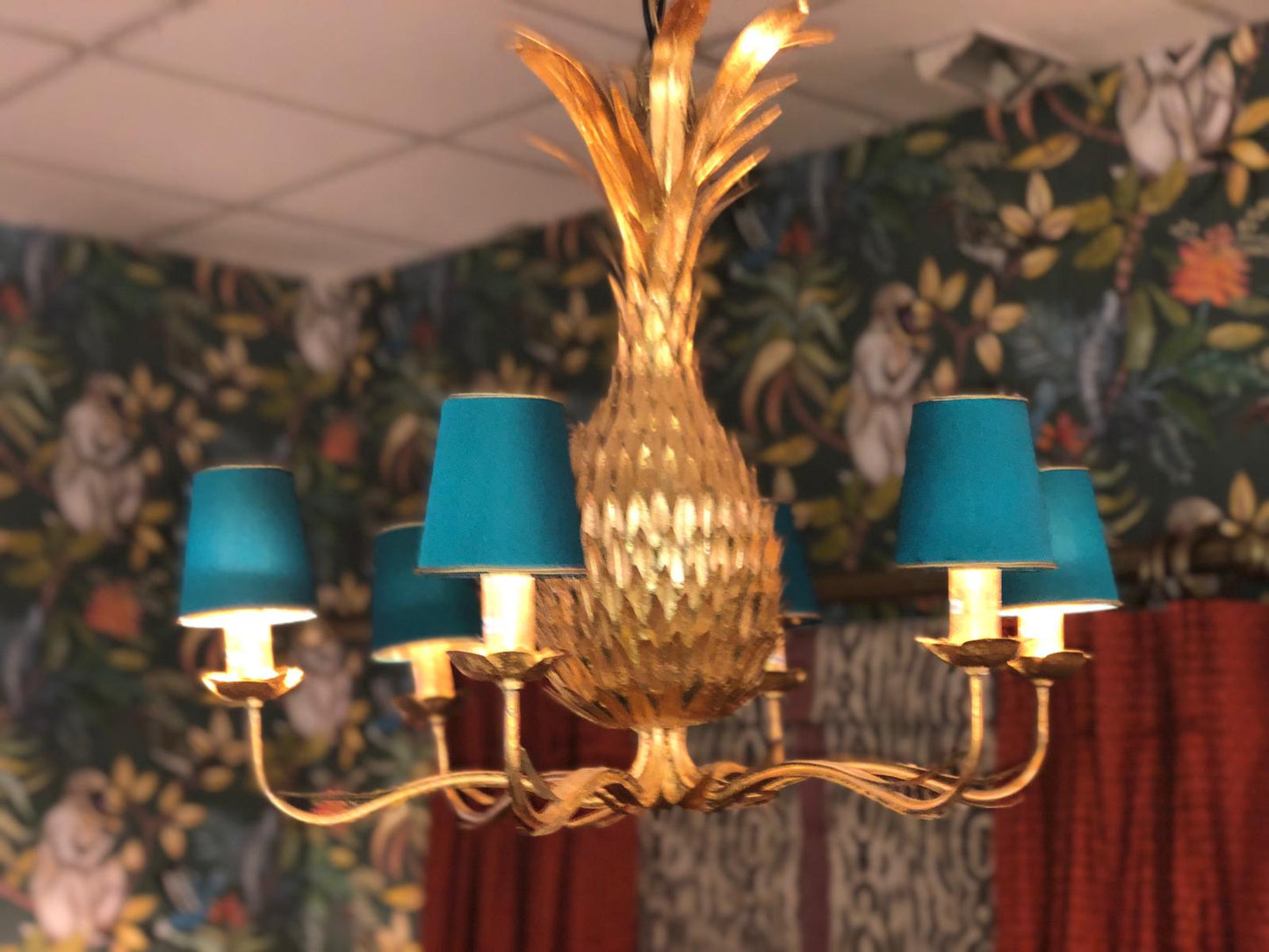 GOLDEN PINEAPPLE CHANDELIER AVAILABLE TO ORDER