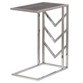 SILVER FRAMED SIDE TABLE