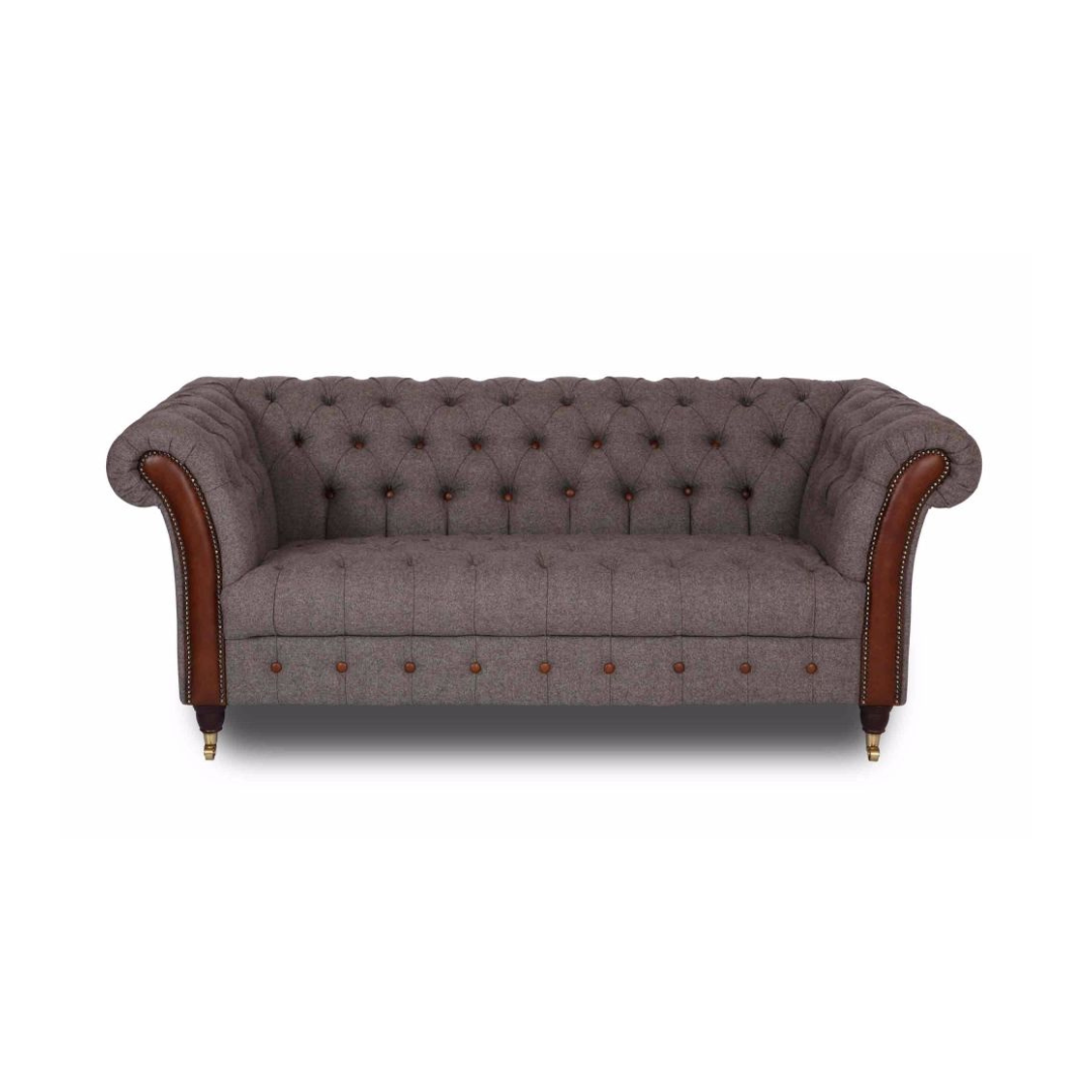 LODGE CHESTERFIELD HARRIS TWEED 2 SEATER W 200 x D95 x H 85 – Ebony ...