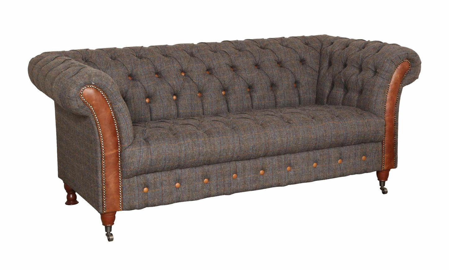 Lodge Chesterfield Harris Tweed 2 Seater
