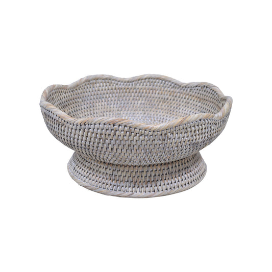 Scallop Fruit Bowl - Natural White Wash