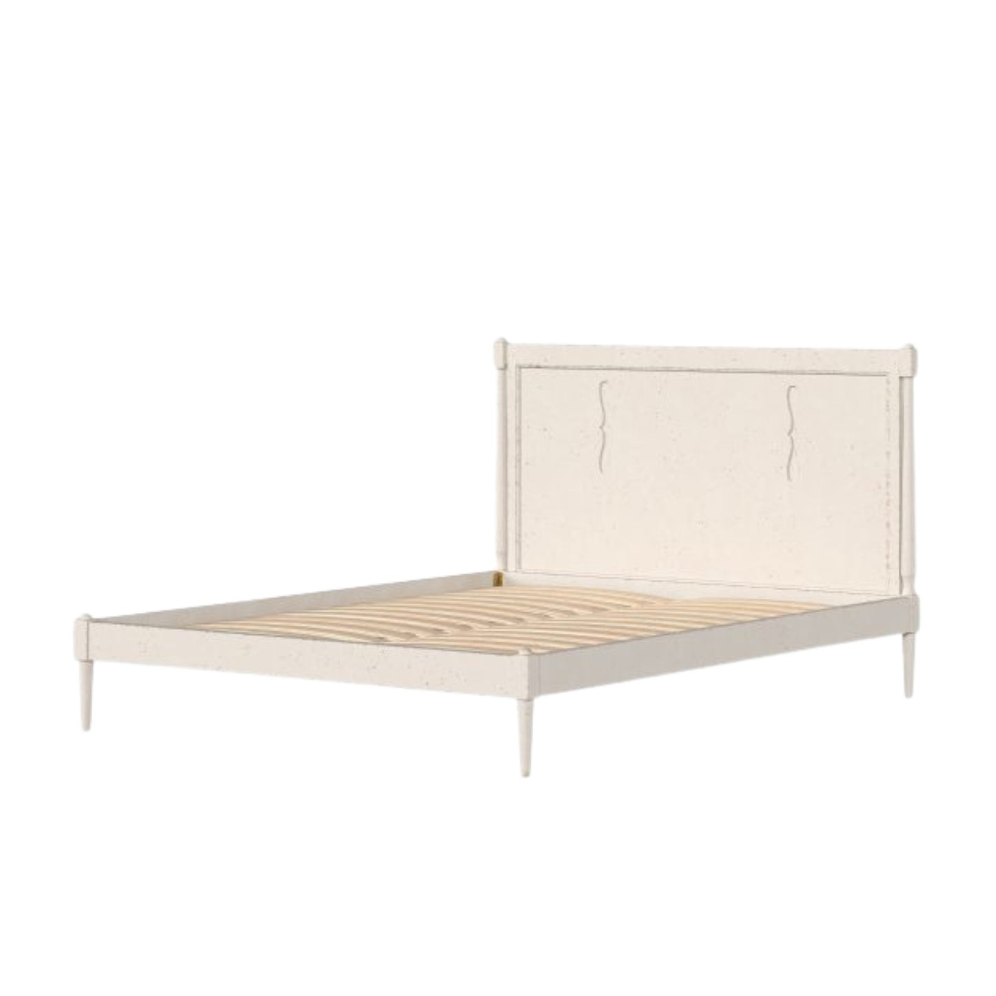 Antique White bed frame on a white background