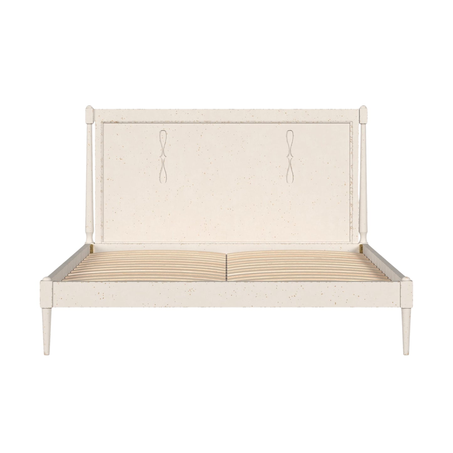 Antique White bed frame on a white background