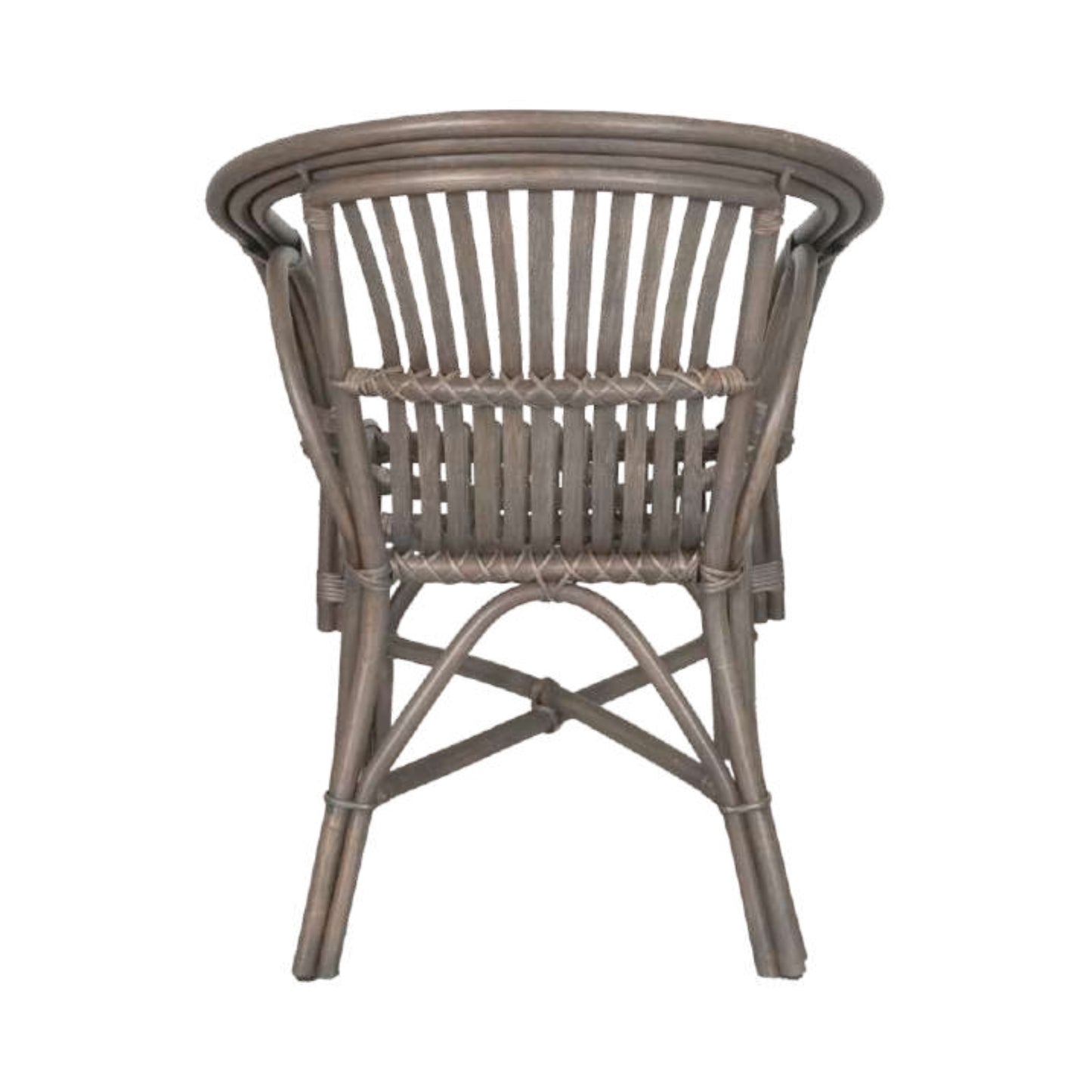 Wicker chair on a white background