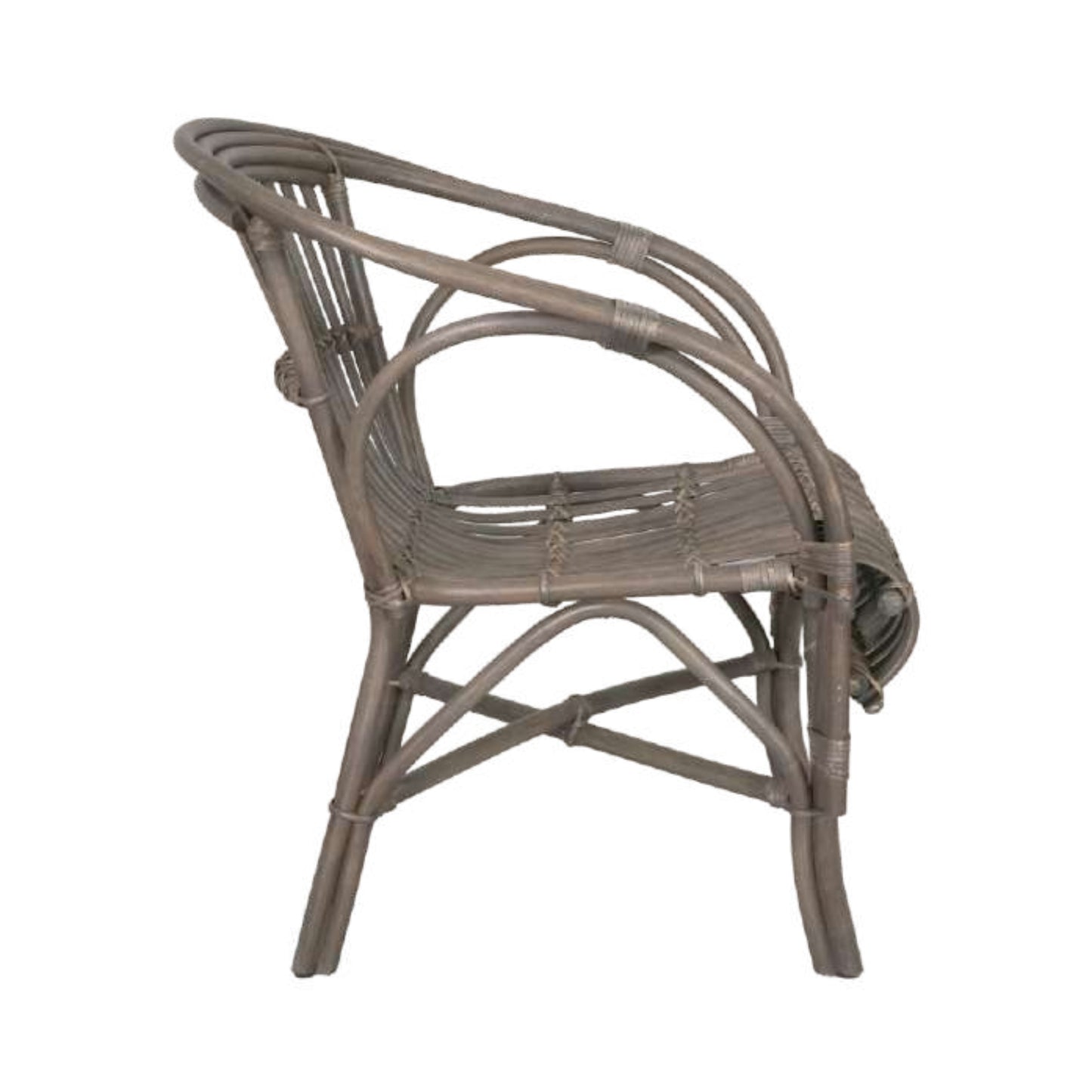 Wicker chair on a white background