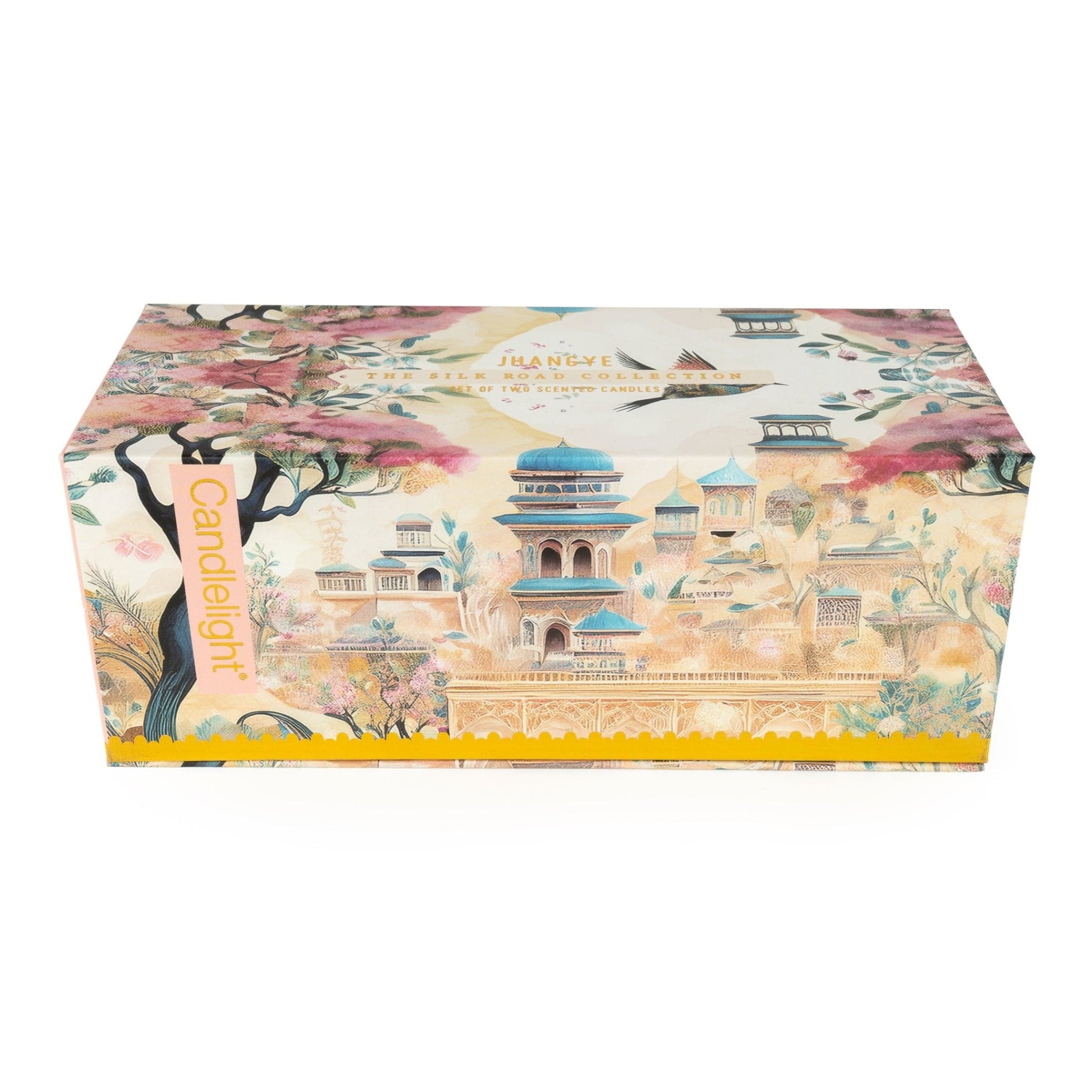 Decorative box with artistic design on a white background