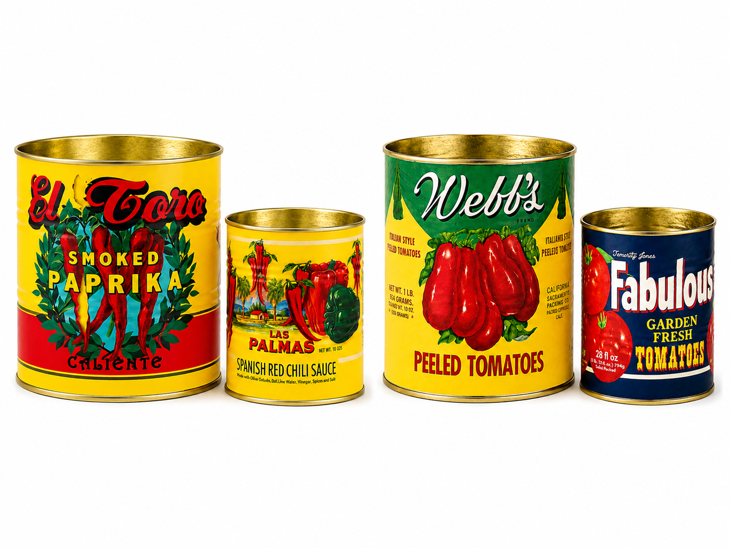 Set of Two Tomato / Chilli Tins