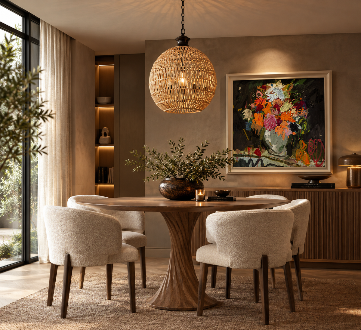 Casablanca 3 Light Pendant - Palladian Bronze